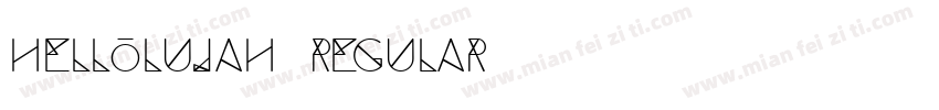 hellolujah regular字体转换